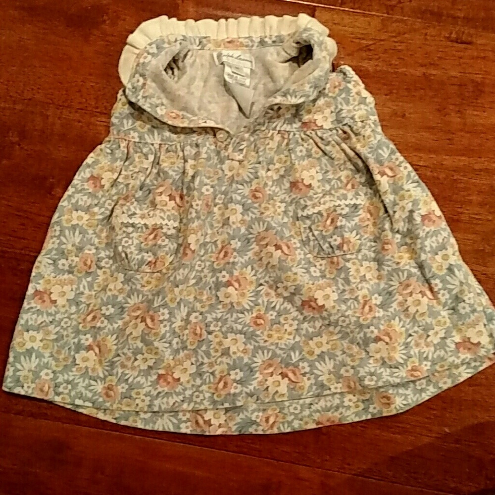 Chambray floral infant sundress